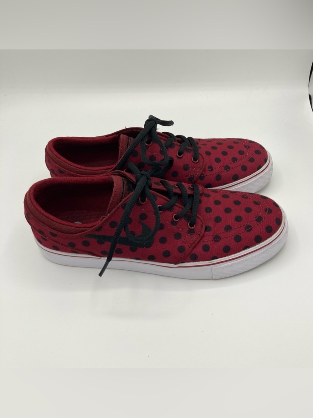 Nike SB Zoom Stefan Janoski SkateBoard Shoes Polka Dot Team Red Youth Size 6.5 Y